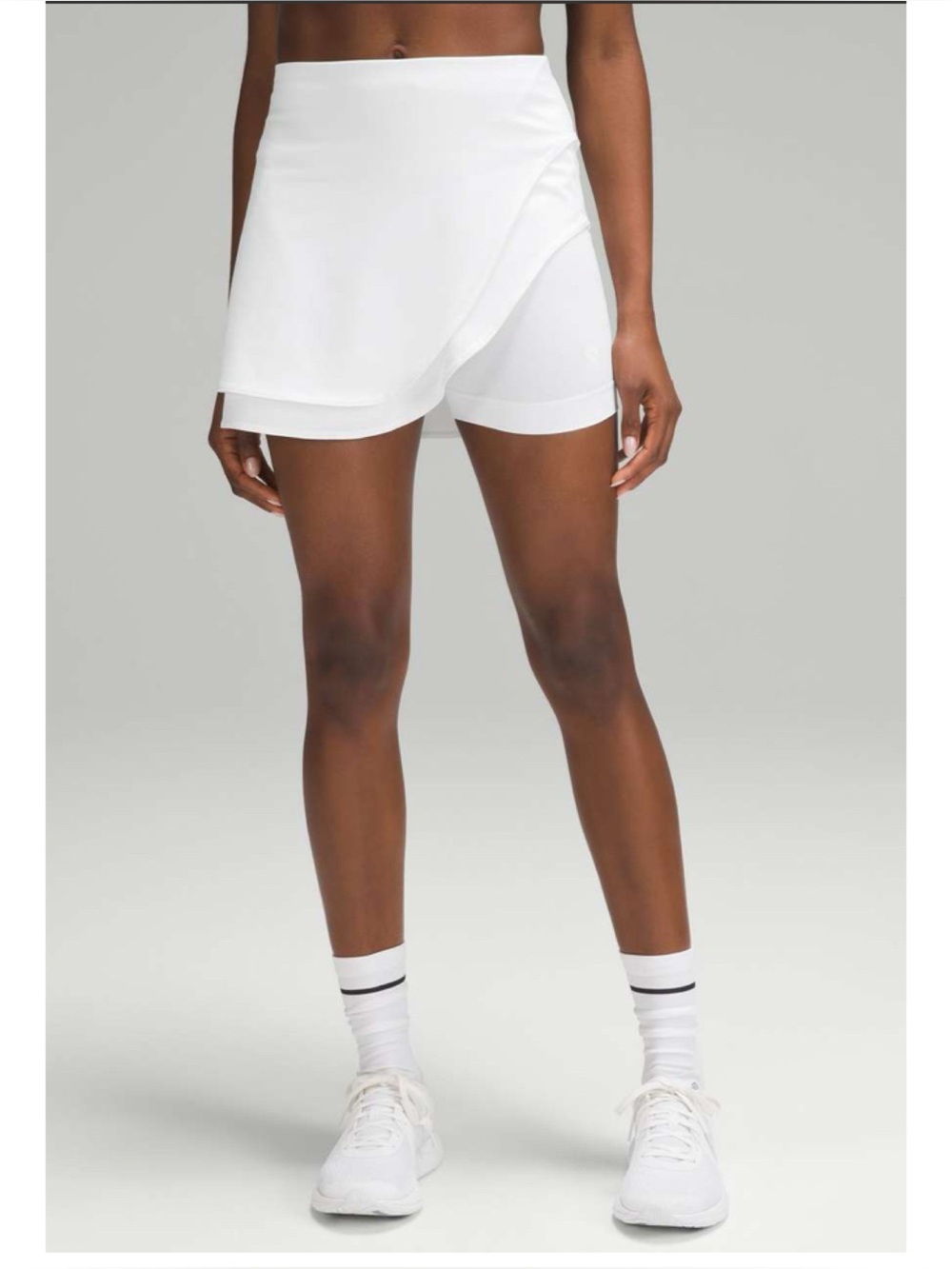 Lululemon Asymmetrical Layered High-Rise Tennis Skort in White Size 4 ~ EUC
